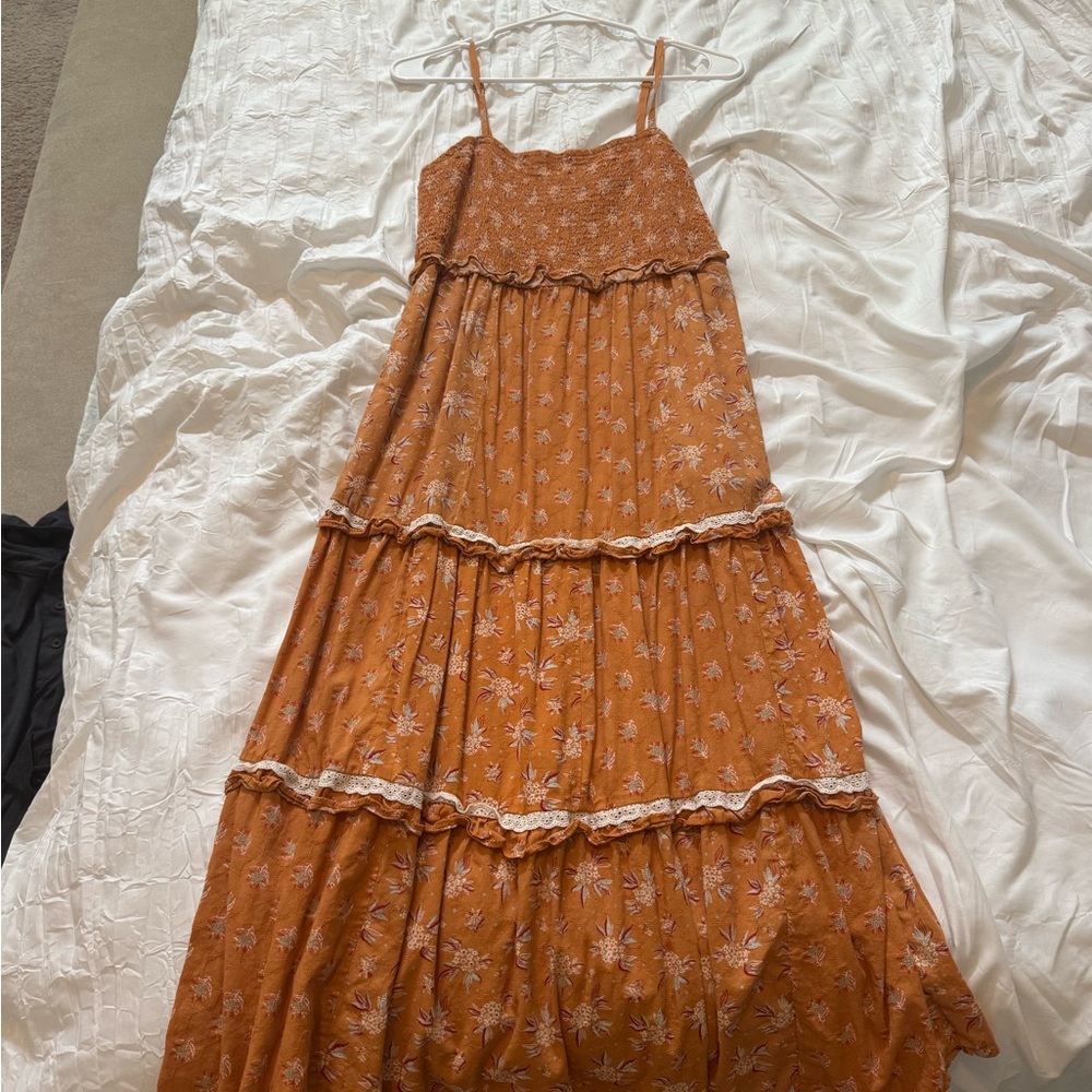 Universal Thread Orange Ruffled Tiered Sundress